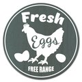 Signmission Farmers Market Fresh Eggs Circle Corrugated Plastic Sign, C-12-CIR-Fresh Eggs C-12-CIR-Fresh Eggs